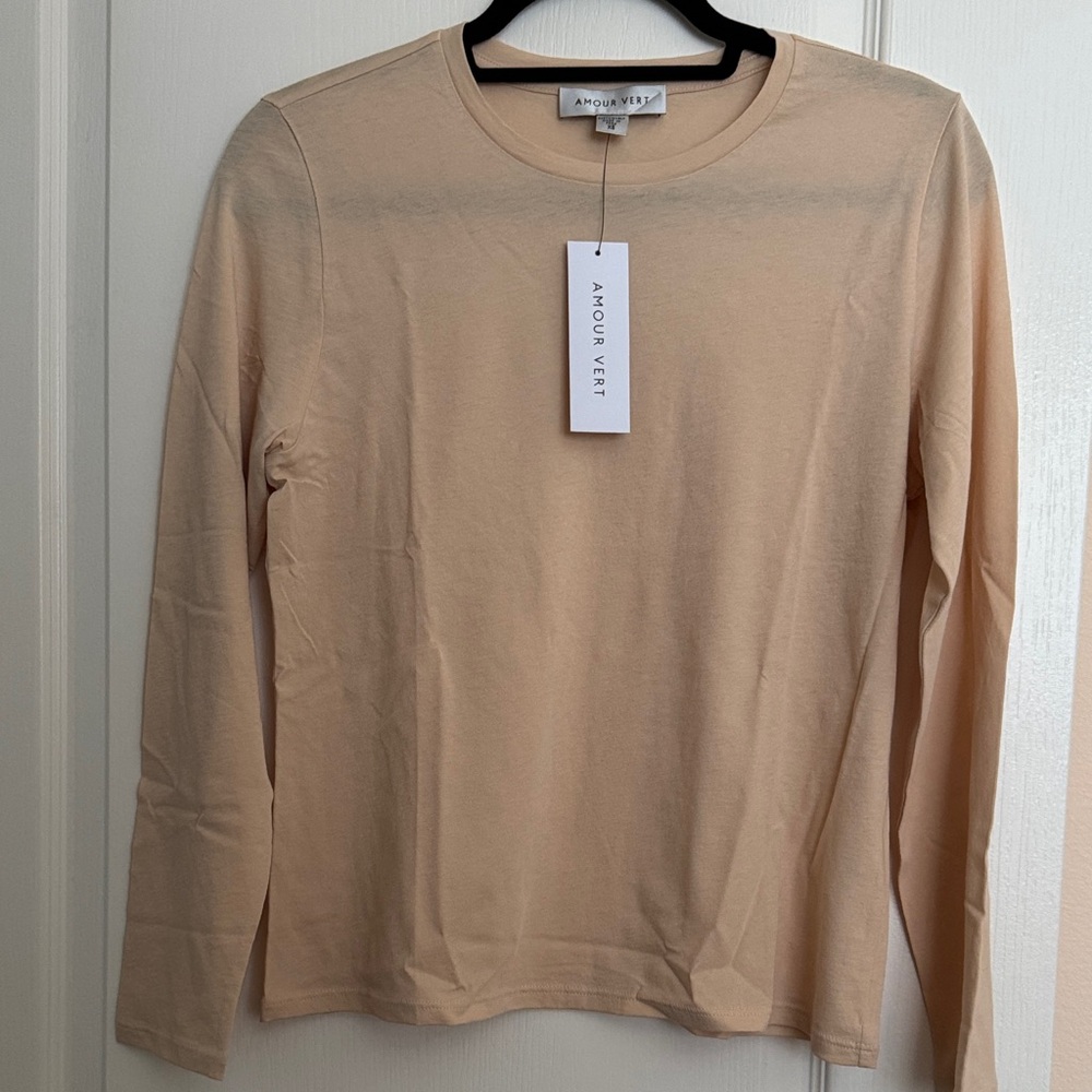 NWT Amour Vert Women's Cotton Long Sleeve Tee
